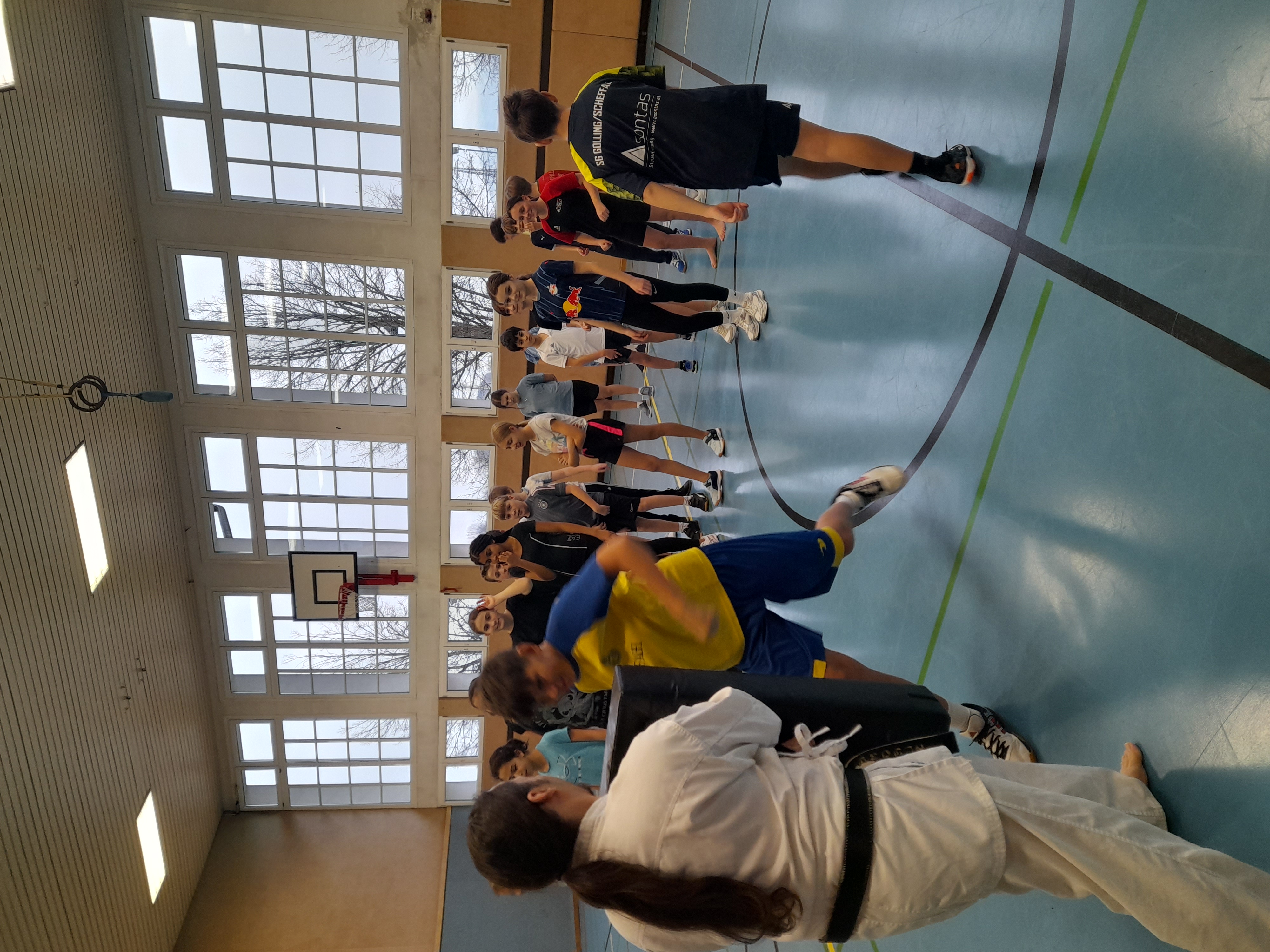 Fauststöße auf Schlagpolster